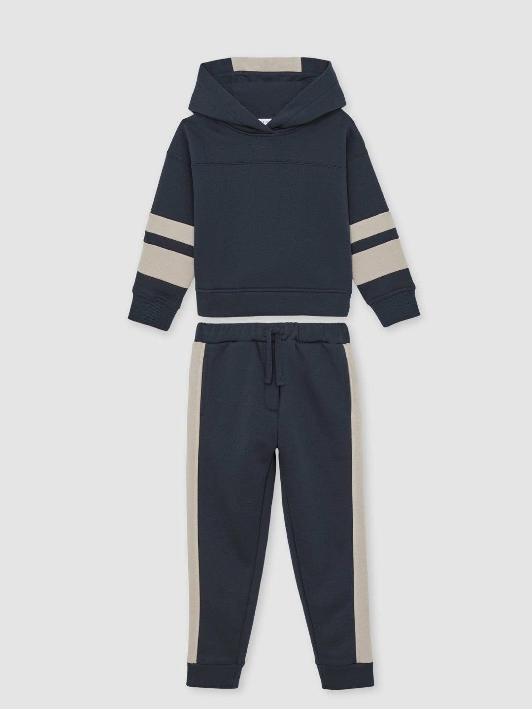 Reiss Cotton-Blend Joggers and Hoodie Set in Navy