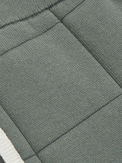 Reiss 3-9 yrs Tipped Knit Stitch-Detail Shorts in Dark Sage Green
