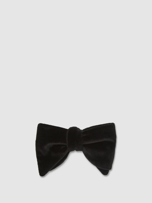 Reiss Velvet Bow Tie in Black