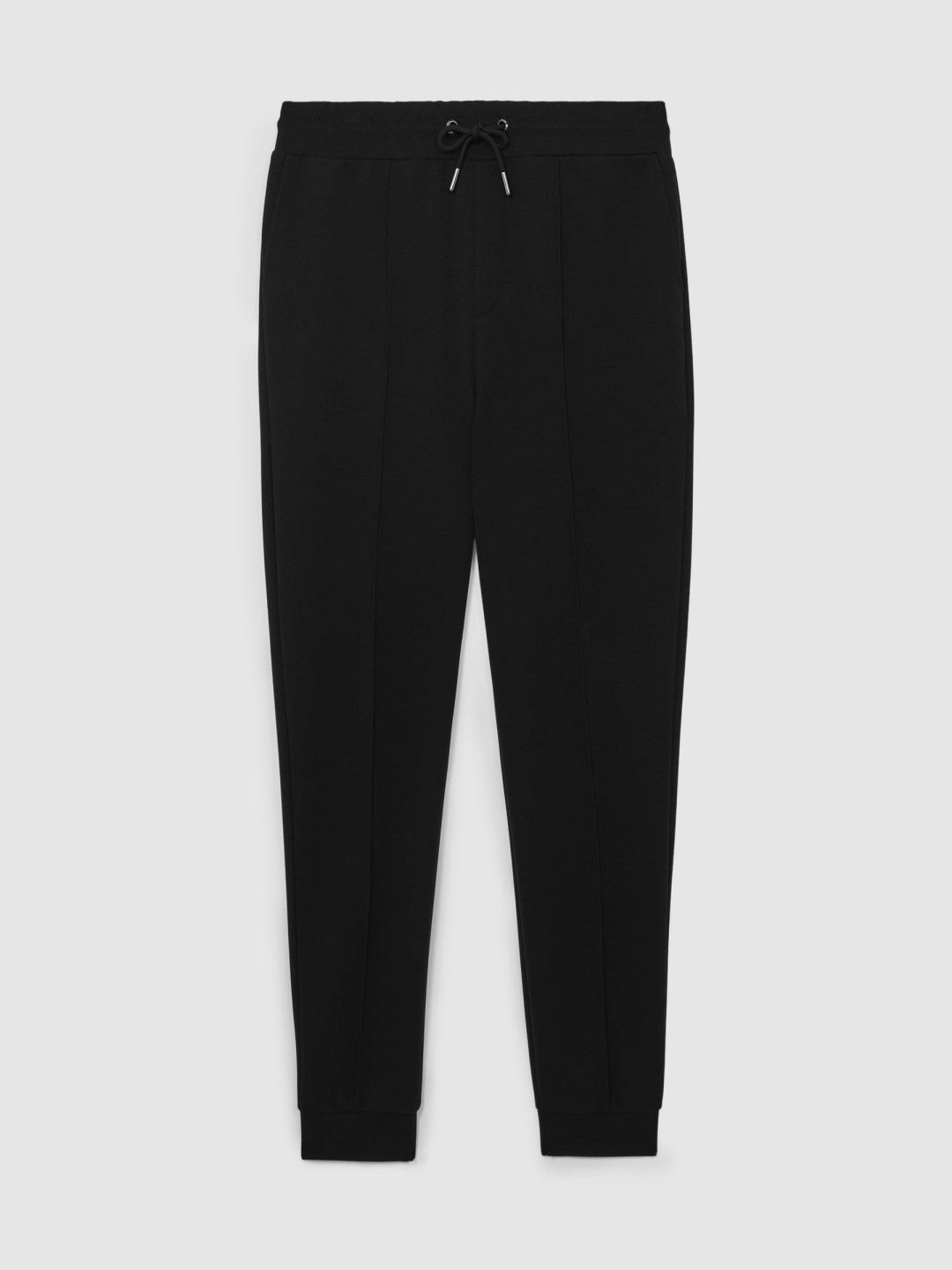 Reiss Interlock Drawstring Joggers in Black