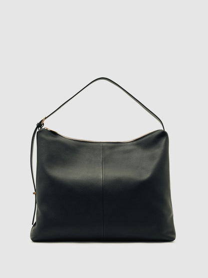 Reiss Grained Leather Tote Bag in Black