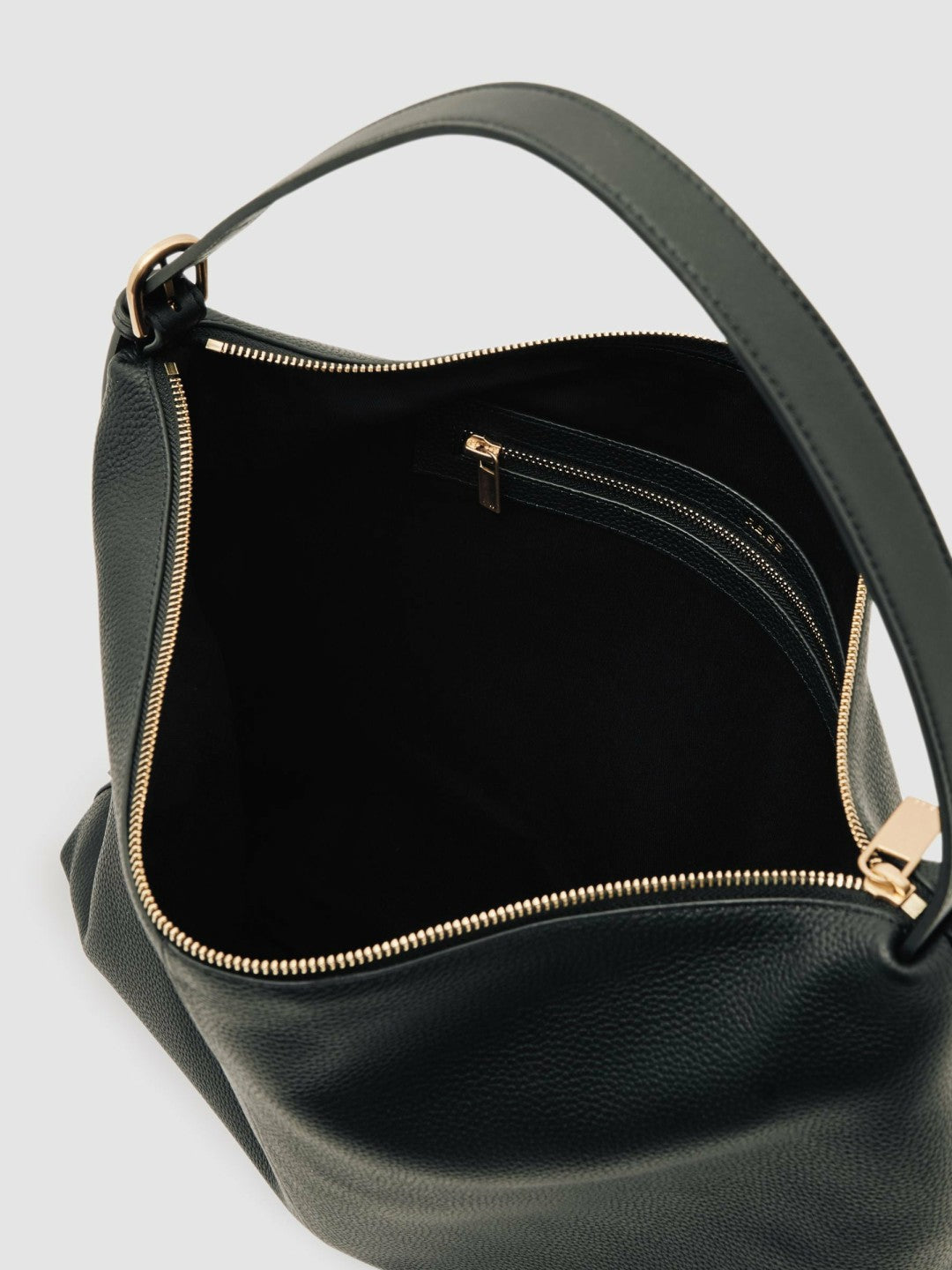 Reiss Grained Leather Tote Bag in Black