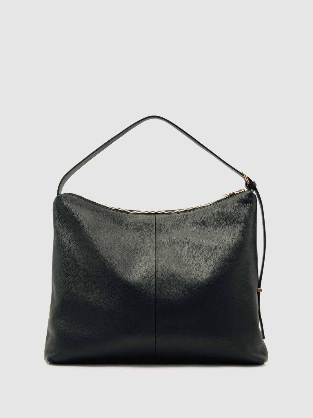 Reiss Grained Leather Tote Bag in Black