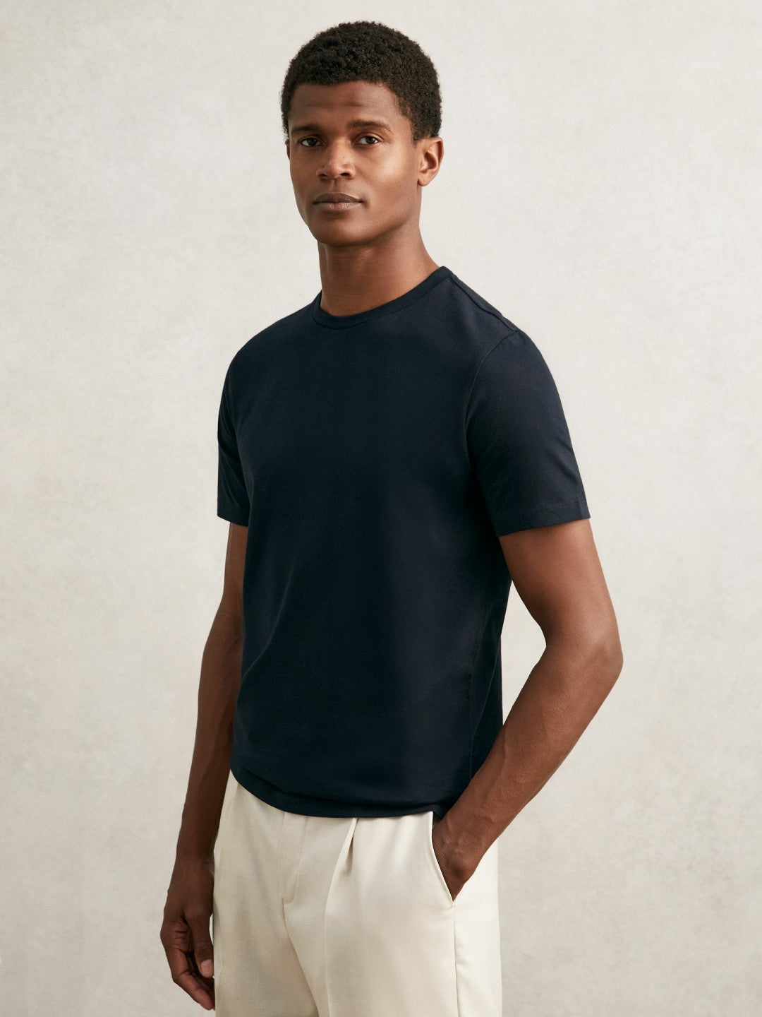 Reiss T-Shirts 3 Pack in White/Navy/Dark Sage Green