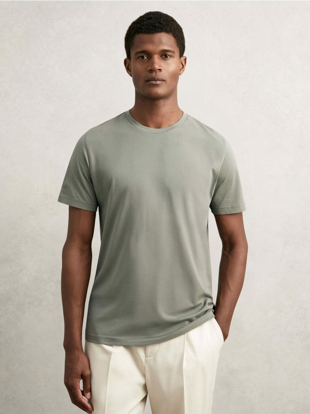Reiss T-Shirts 3 Pack in White/Navy/Dark Sage Green