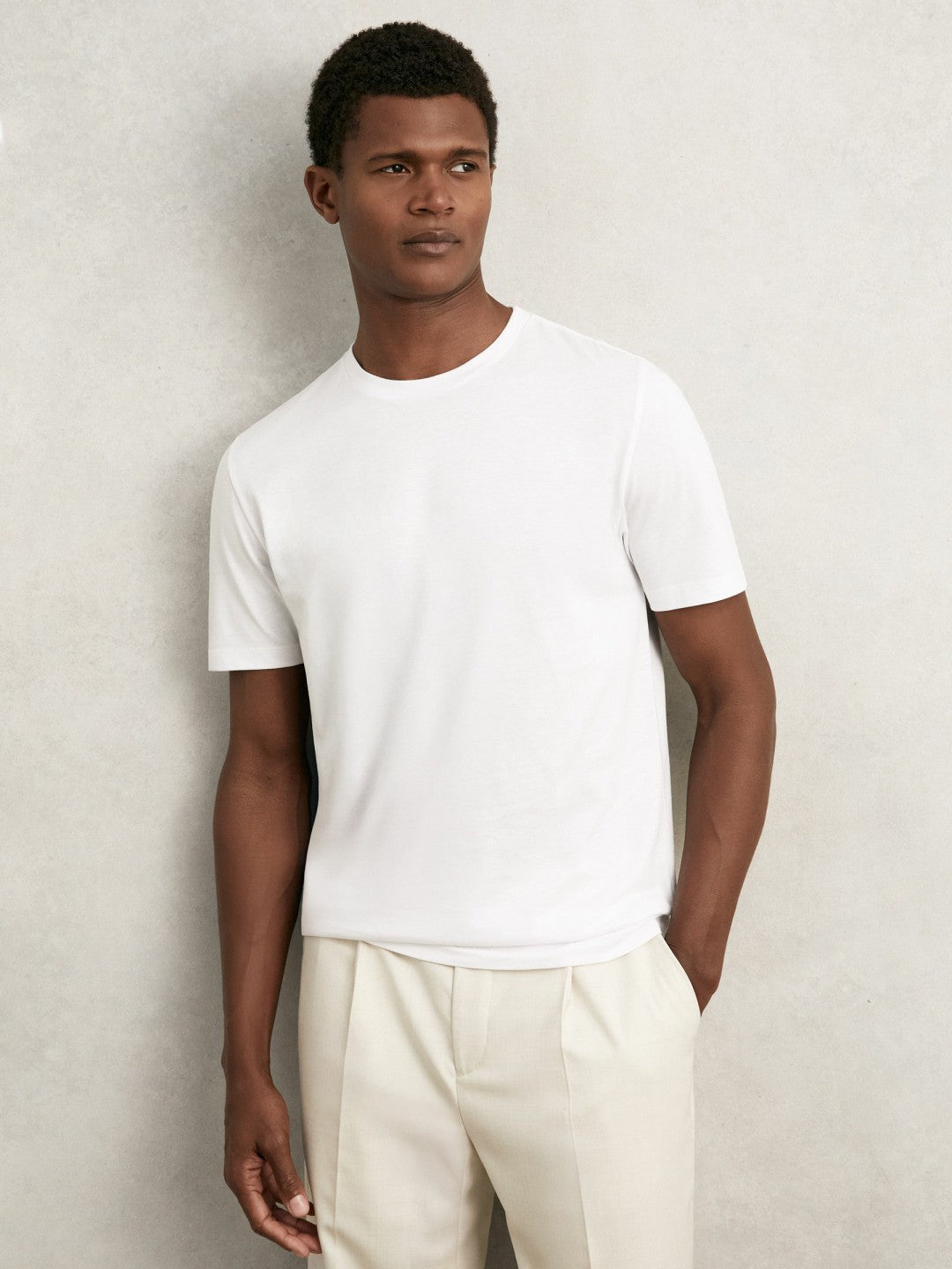 Reiss T-Shirts 3 Pack in White/Navy/Dark Sage Green