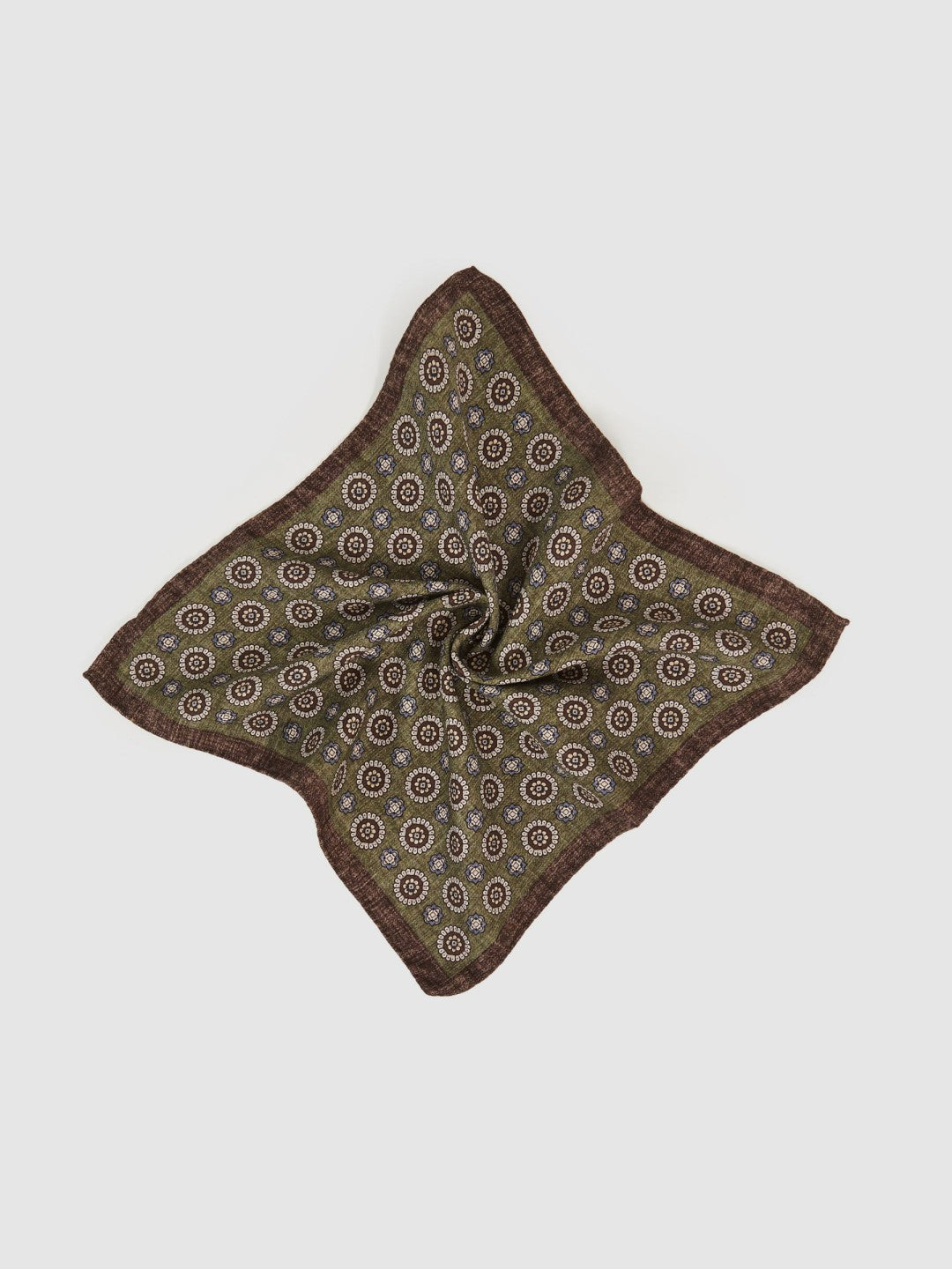 Reiss Silk Medallion Paisley Pocket Square in Sage