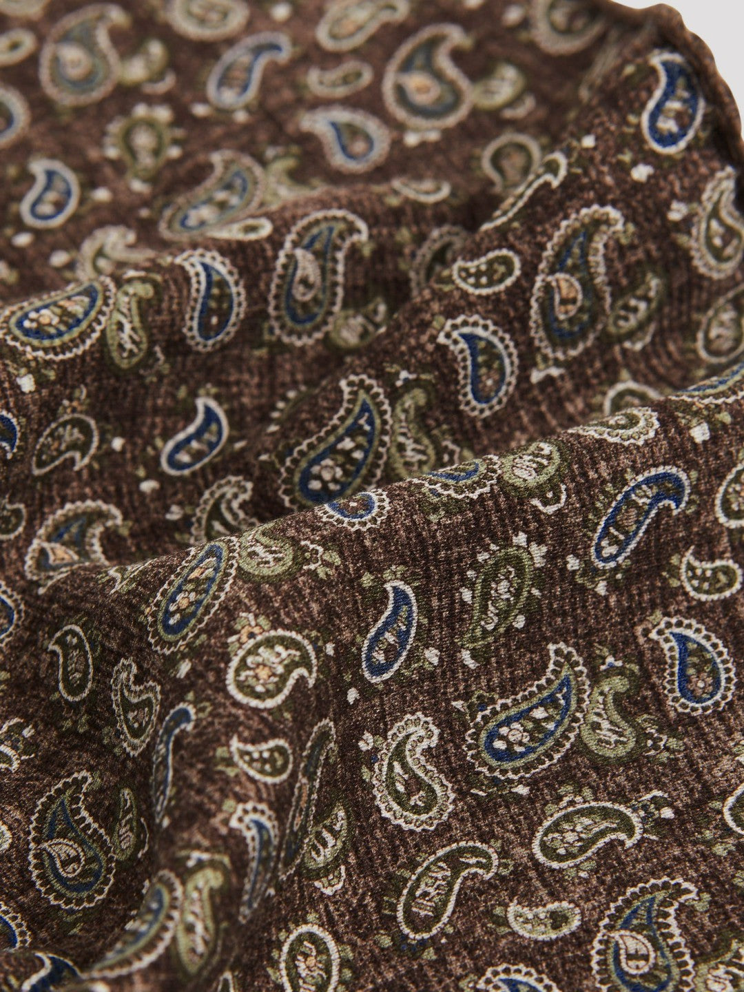 Reiss Silk Medallion Paisley Pocket Square in Sage