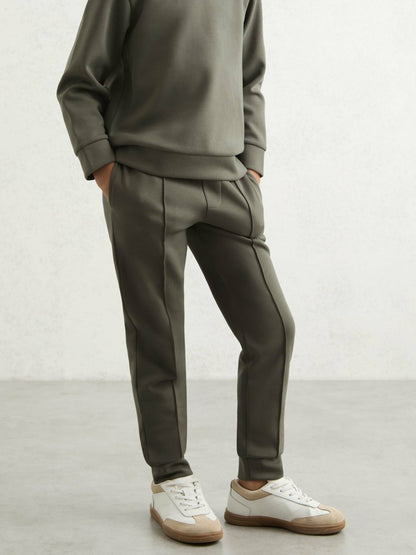 Reiss 9-13 yrs Interlock Drawstring Joggers in Dark Sage