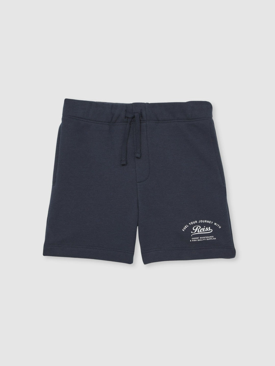 Reiss 3-9 yrs Cotton Blend Motor Cars Sweat Shorts in Washed Blue