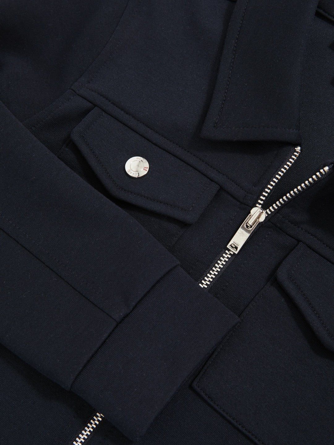 Reiss 3-9 yrs Interlock Zip Through Overshirt in Navy Blue