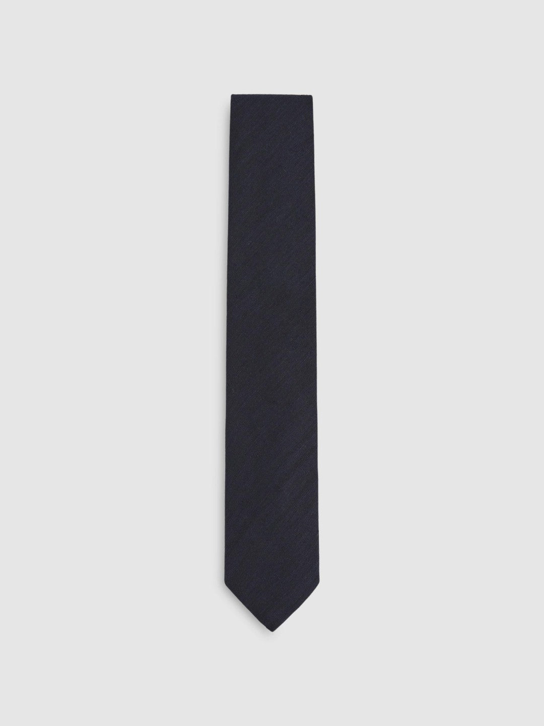 Reiss Silk Blend Textured Tie in Navy