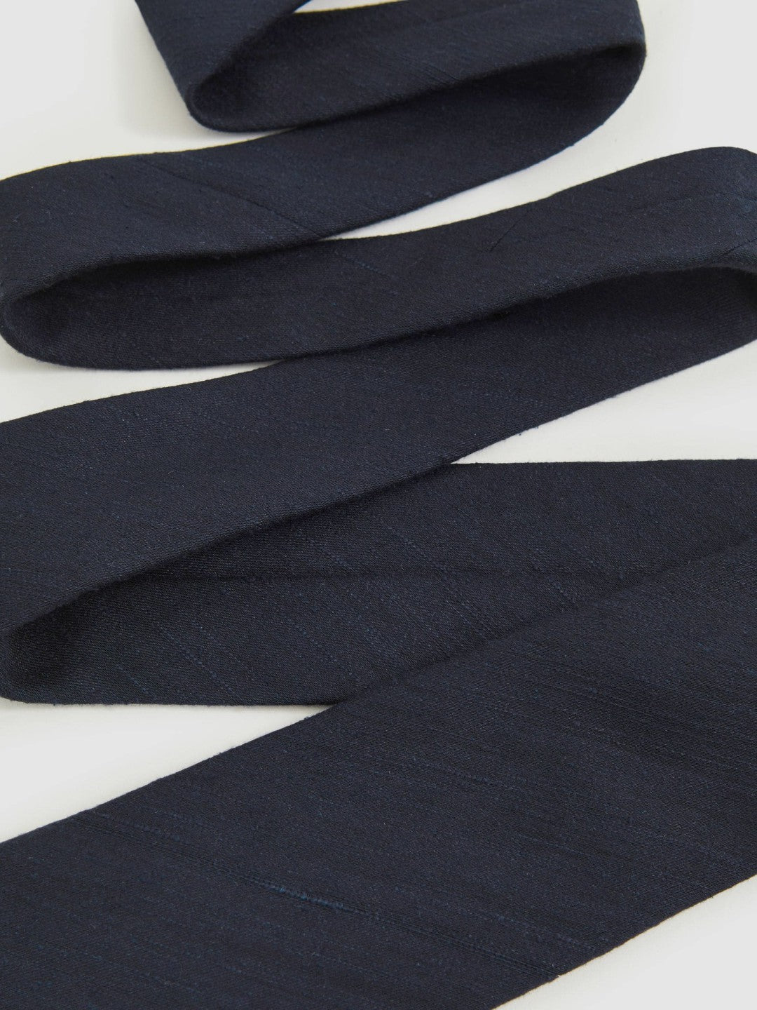 Reiss Silk Blend Textured Tie in Navy