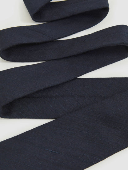 Reiss Silk Blend Textured Tie in Navy