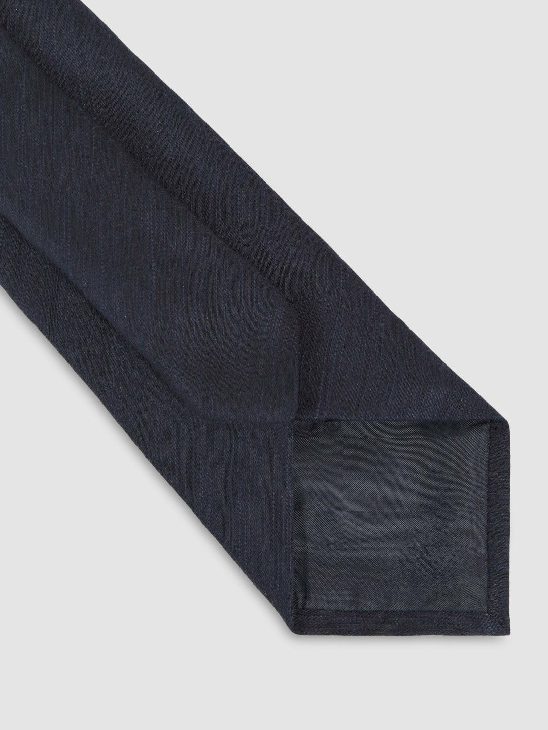 Reiss Silk Blend Textured Tie in Navy