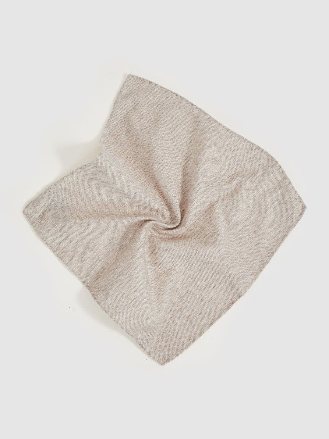 Reiss Wool Silk Textured Pocket Square in Oatmeal