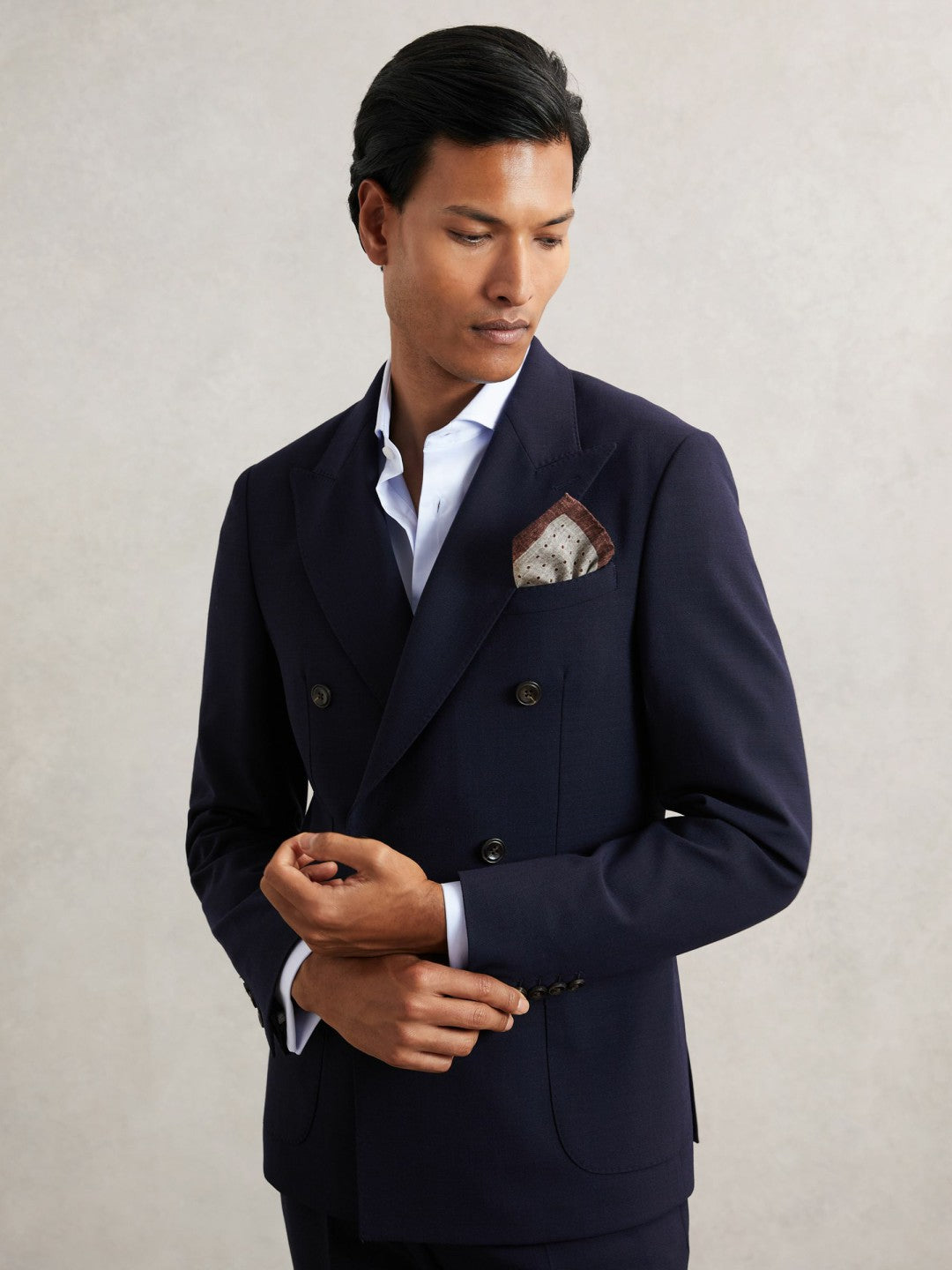 Reiss Pocket Squares in Grey Melange