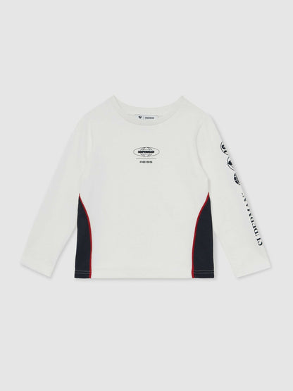 Reiss 3-9 yrs Superman Cotton Logo T-Shirt in White