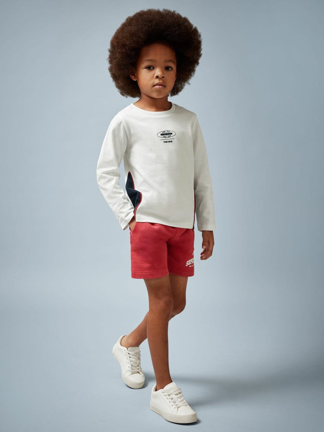 Reiss 13-14 yrs Superman Cotton Logo T-Shirt in White