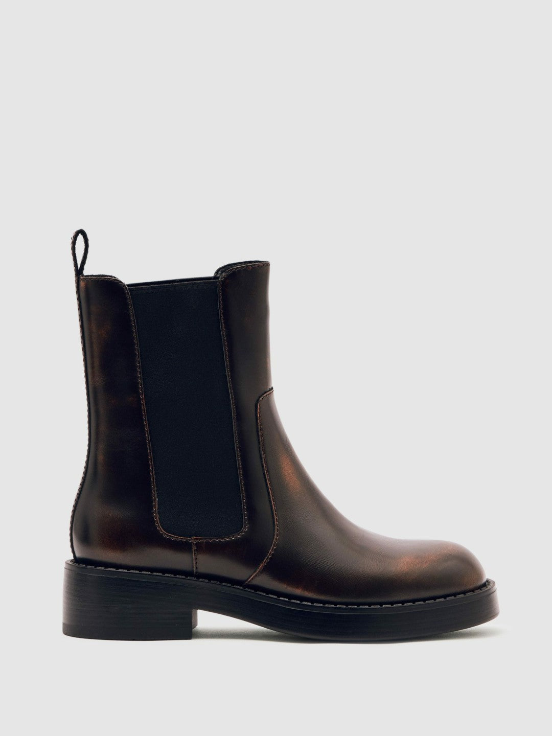 Reiss Leather Chelsea Boots in Brown