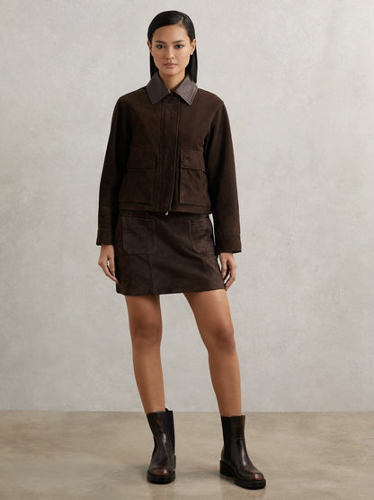 Reiss Leather Chelsea Boots in Brown