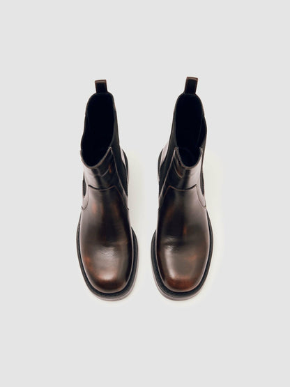 Reiss Leather Chelsea Boots in Brown