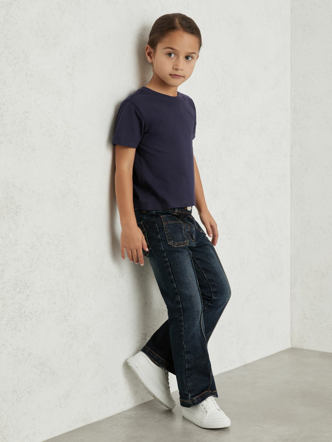 Reiss 3-9 yrs Cotton Crew Neck T-Shirt in Navy