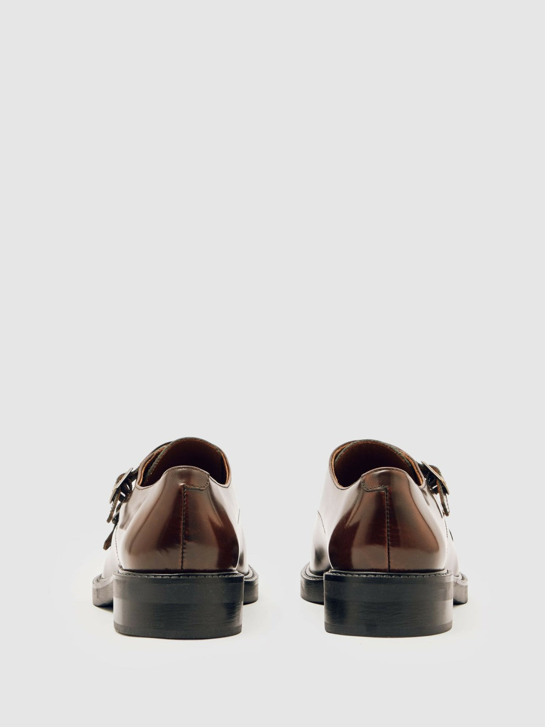Reiss Leather Double-Strap Monk Shoes in Tan