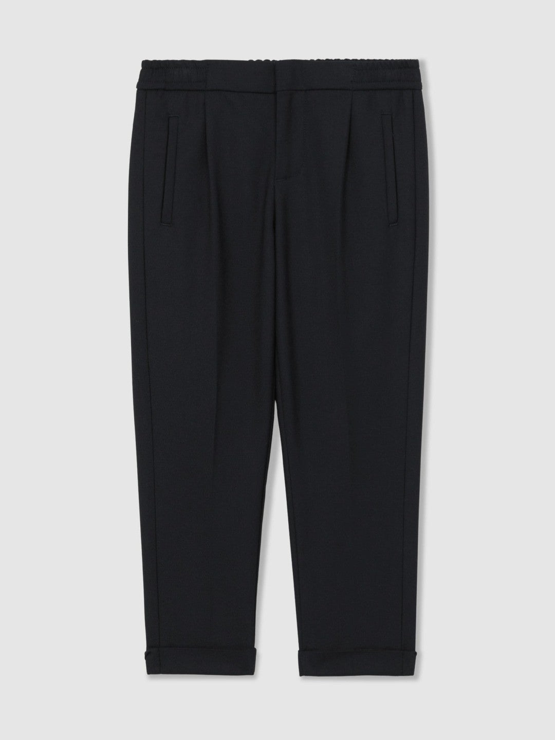 Reiss 9-13 yrs Relaxed-Fit Pleated Tapered Trousers in Navy