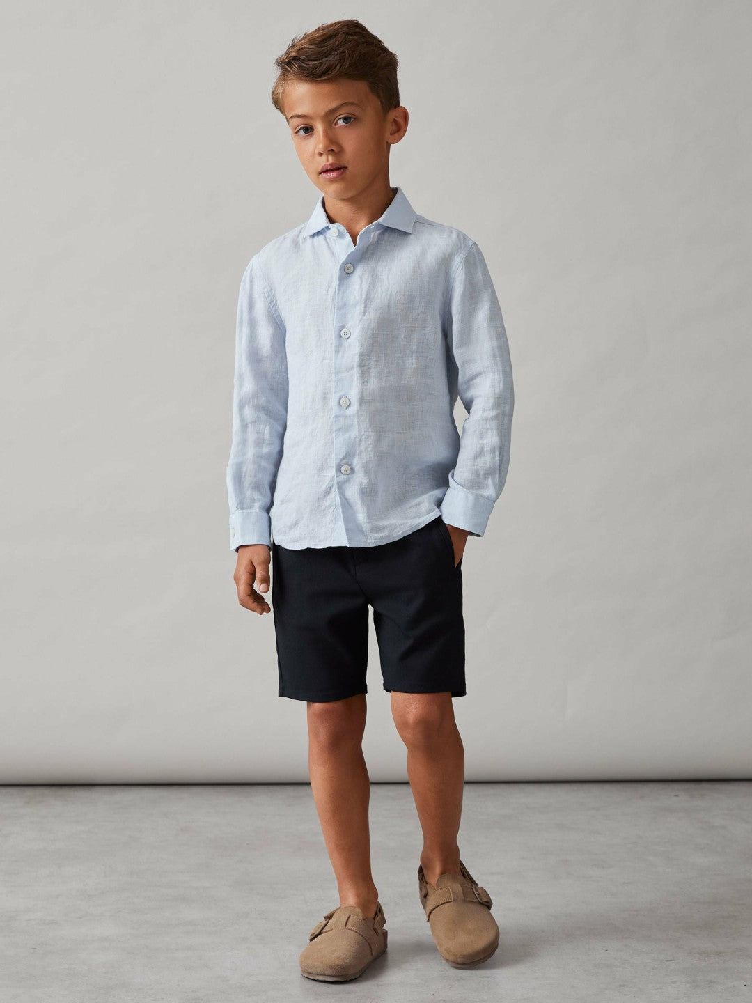 Reiss 13-14 yrs Relaxed Drawstring Shorts in Navy