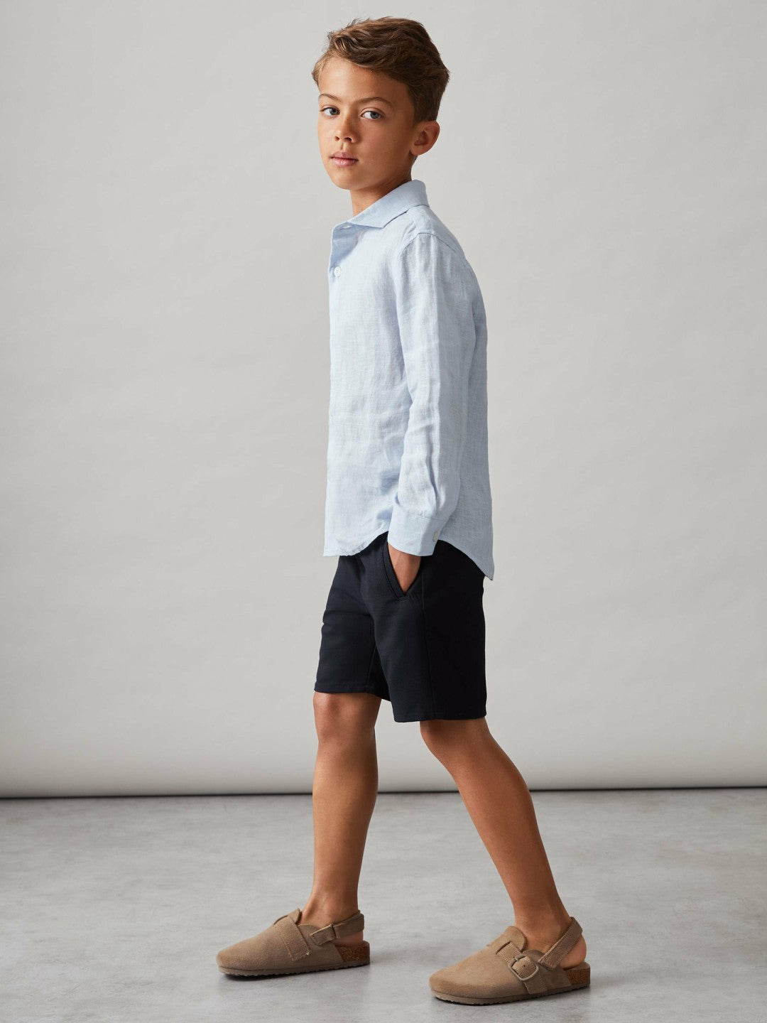 Reiss 13-14 yrs Relaxed Drawstring Shorts in Navy