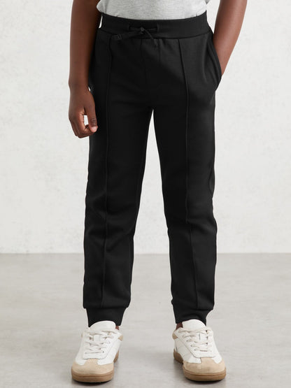 Reiss 9-13 yrs Interlock Drawstring Joggers in Black