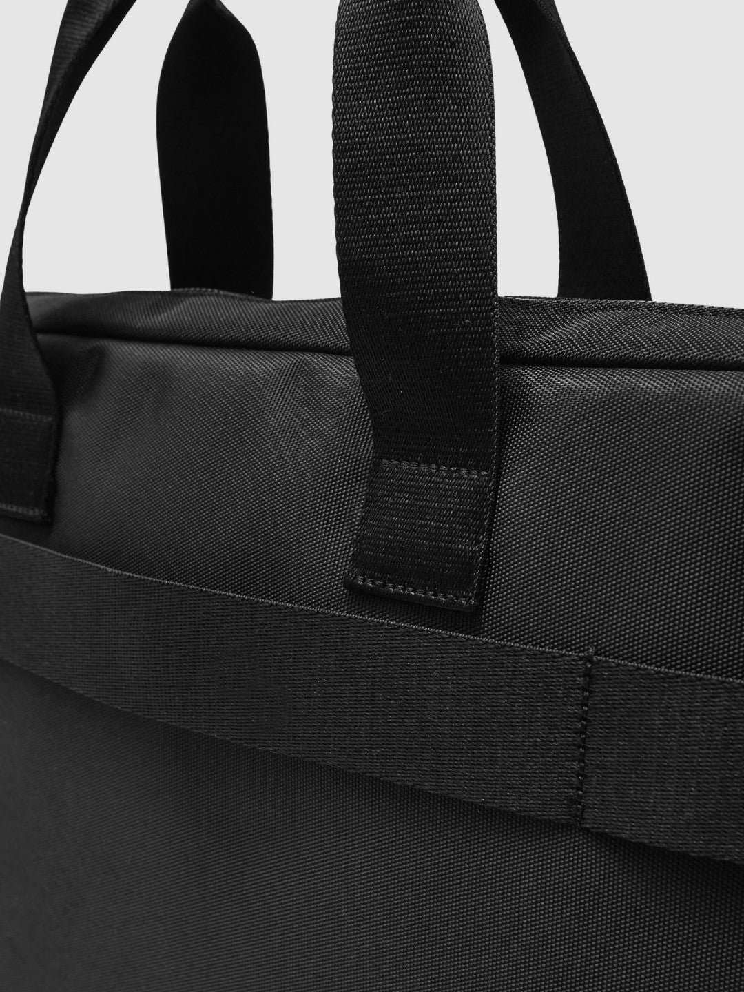Reiss Woven Briefcase in Black