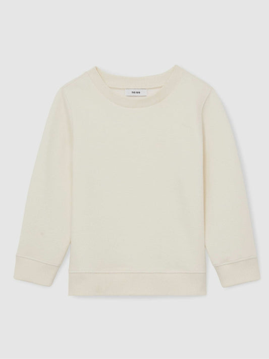 Reiss 13-14 yrs Cotton-Blend Textured Sweatshirt in Off White