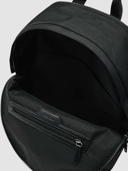 Reiss Woven Zipped Backpack in Black