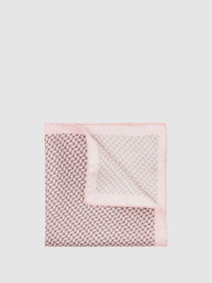 Reiss Geo Chain Detail Pocket Square in Soft Pink