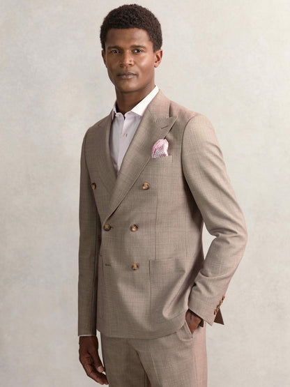 Reiss Geo Chain Detail Pocket Square in Soft Pink
