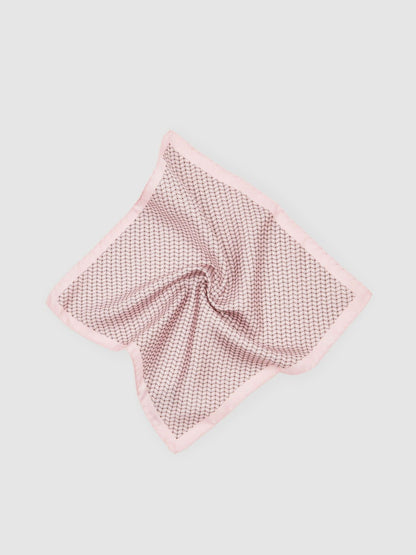 Reiss Geo Chain Detail Pocket Square in Soft Pink