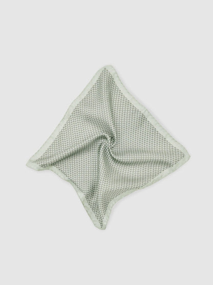 Reiss Geo Chain Detail Pocket Square in Sage