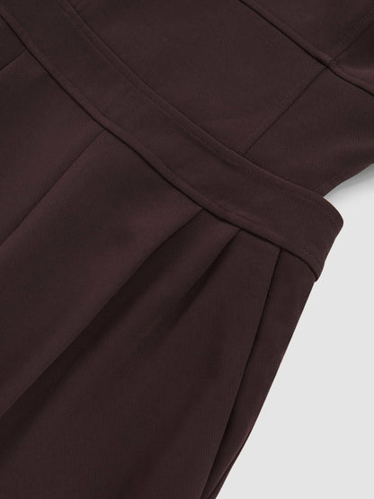 Reiss Petite Wide-Leg Cut-Out Jumpsuit in Burgundy