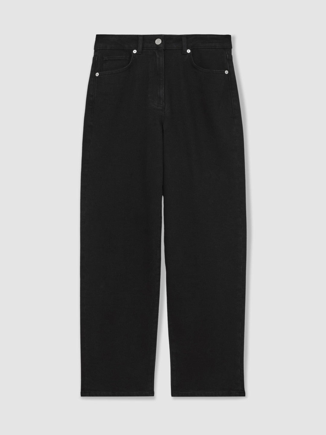 Reiss Petite Mid Rise Straight Leg Jeans in Black