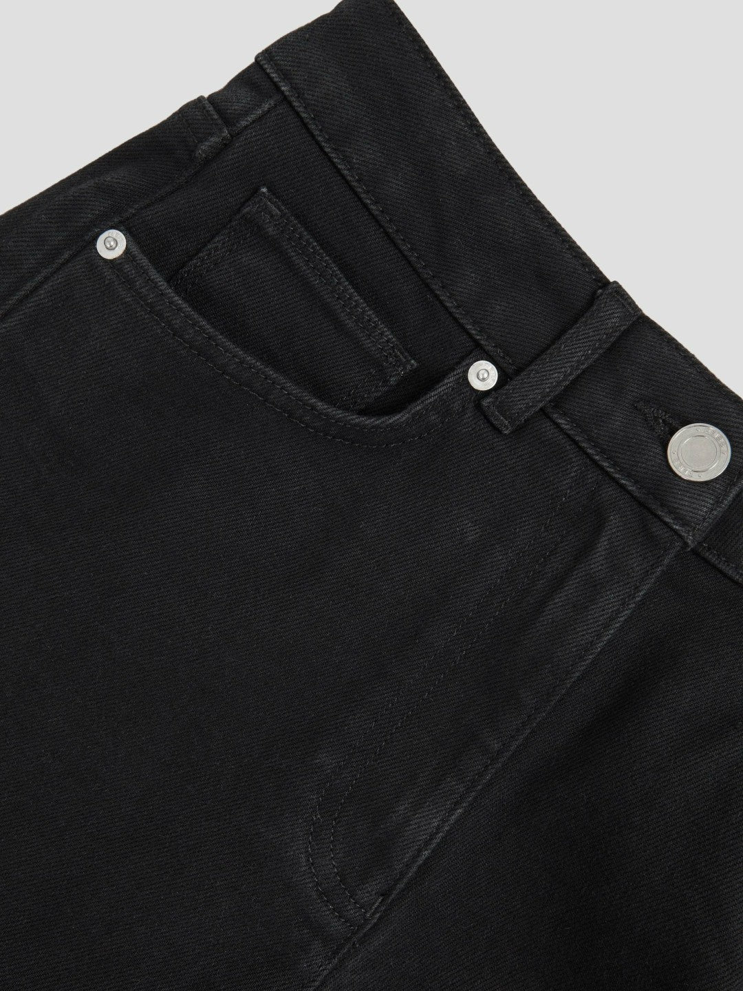 Reiss Petite Mid Rise Straight Leg Jeans in Black