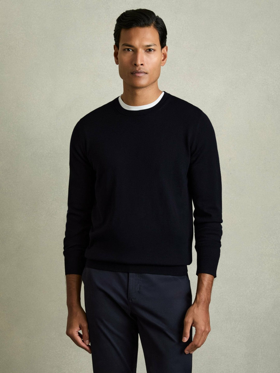 Reiss Pack of Two Merino Wool Jumpers in Navy