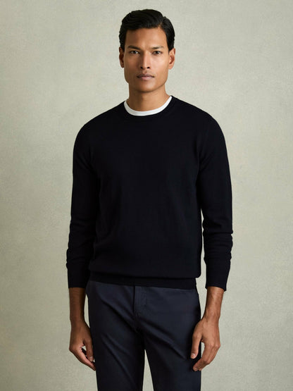 Reiss Pack of Two Merino Wool Jumpers in Navy