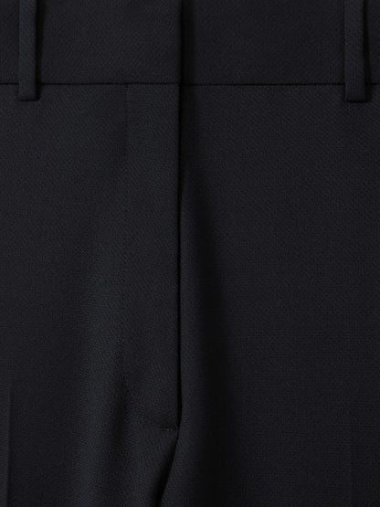 Reiss Wool-Blend Tailored Flared Suit Trousers in Navy