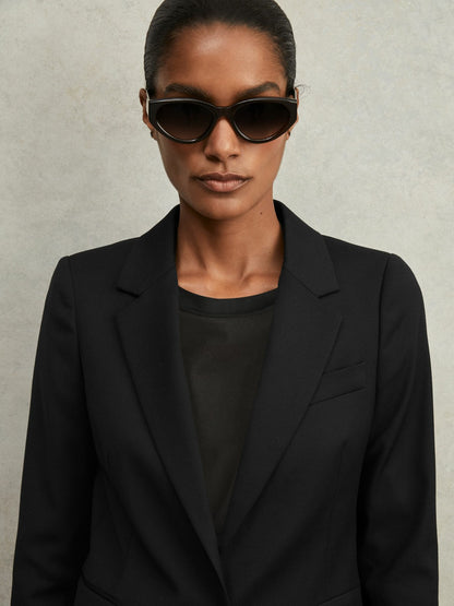 Reiss Petite Single Breasted Suit Blazer in Black