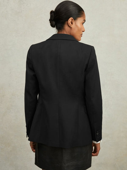 Reiss Petite Single Breasted Suit Blazer in Black