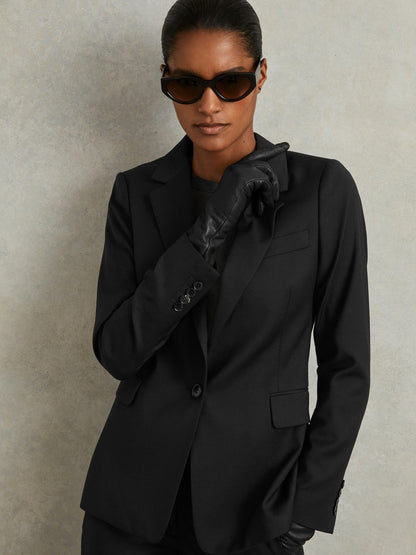 Reiss Petite Single Breasted Suit Blazer in Black
