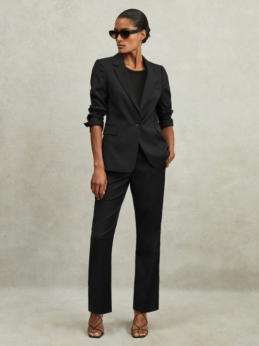 Reiss Single Breasted Suit Blazer in Black