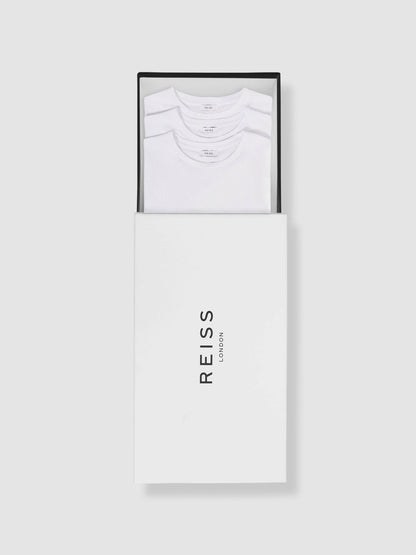 Reiss Three Pack Of Crew Neck T-shirts in White
